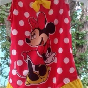 Disney Minnie girls 4T bathing suit and coverup